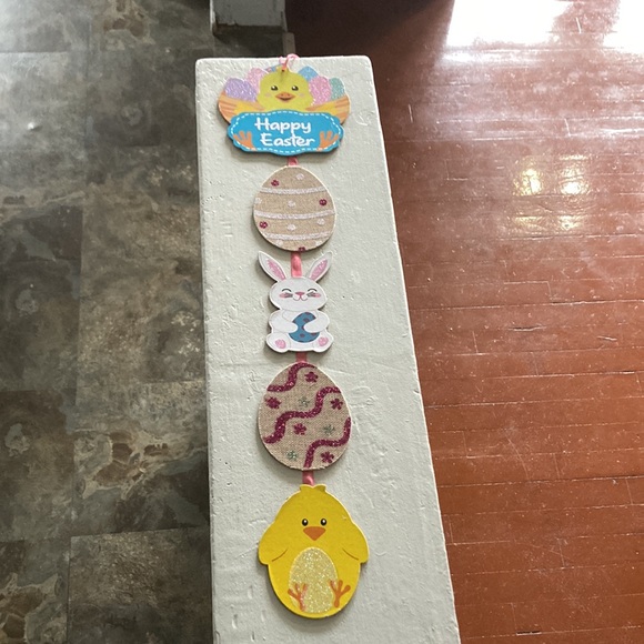 2/$20 NWT Precious Glittered Happy Easter π£ π & Eggs Hanging Decoration Sign - Picture 8 of 12